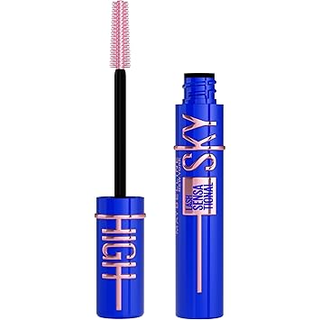 Maybelline Lash Sensational Sky High Washable Mascara Makeup, Volumizing, Lengthening, Defining, Curling, Multiplying, Buildable Formula, Blackest Black, 1 Count