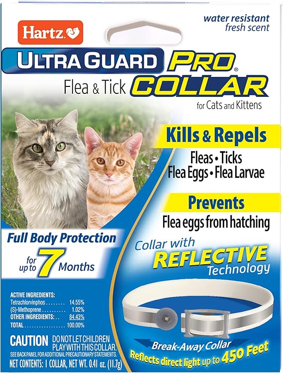 Hartz UltraGuard Pro Flea & Tick Collar for Cats and Kittens, 7 Month Flea and Tick Prevention and Protection, 1 Collar