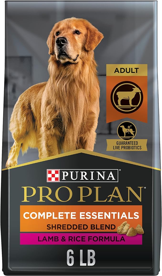 Purina Pro Plan High Protein Dog Food With Probiotics for Dogs, Shredded Blend Chicken & Rice Formula - 18 lb. Bag