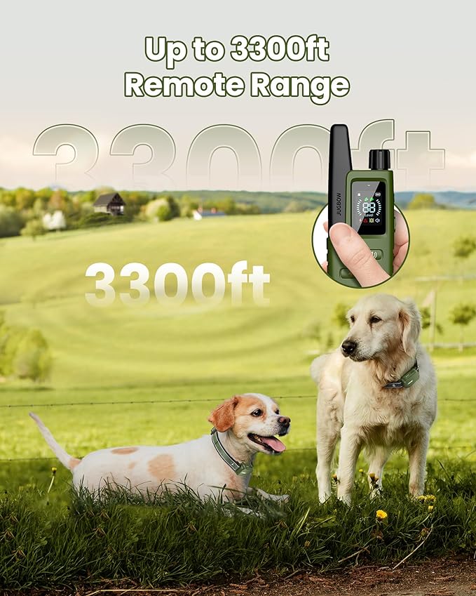 Dog Shock Collar - 3300FT Dog Training Collar with Remote Innovative IPX7 Waterproof with 4 Training Modes, Rechargeable E-Collar for All Breeds